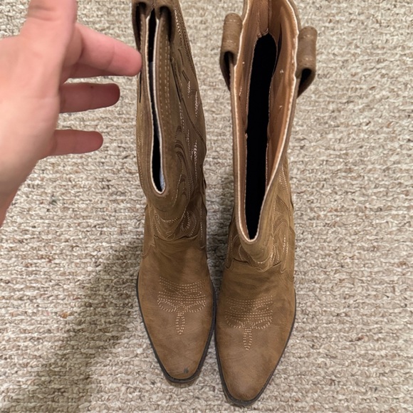 Brown Western Ankle Boots - Picture 2 of 7